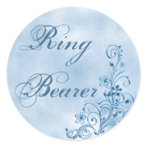 Ring Bearer Envelope Seals: Sky Blue Elegance stickers by LifeOverHere Ring Bearer Envelope Seals: Sky Blue Elegance stickers
