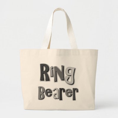 Ring Bearer Gray Canvas Bags