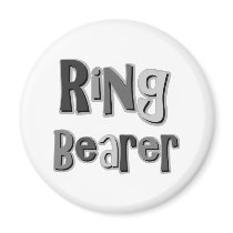 Ring Bearer Gray Fridge Magnet