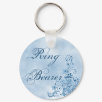 Ring Bearer Keychain: Sky Blue Elegance by LifeOverHere Ring Bearer Keychain: Sky Blue Elegance