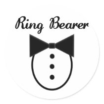 Ring Bearer Round Stickers