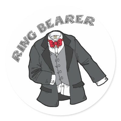 Ring Bearer T-shirts and Gifts Stickers