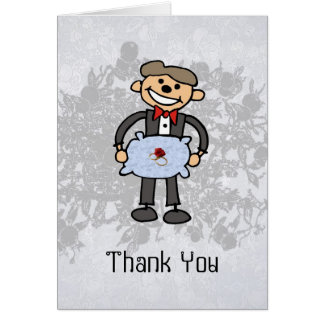 Ring Bearer Thank you Wedding Attendant Greeting Card