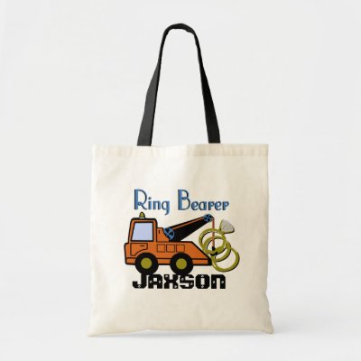Ring Bearer Tow Truck Tote Bags