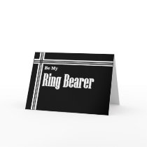 RING BEARER Wedding Invitation with Stripes cards