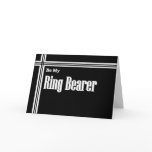 RING BEARER Wedding Invitation with Stripes Greeting Cards
