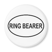 Ring Bearer Wedding Oval Refrigerator Magnet