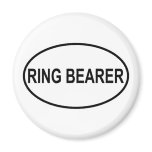 Ring Bearer Wedding Oval Refrigerator Magnet