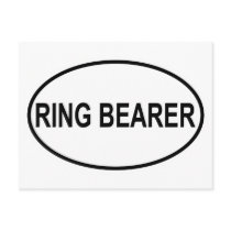 Ring Bearer Wedding Oval Post Card