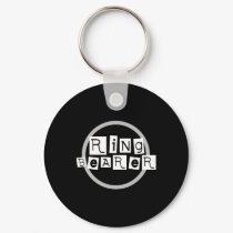 Ring Bearer White on Black keychains by weddingsareus Ring Bearer White on Black keychains