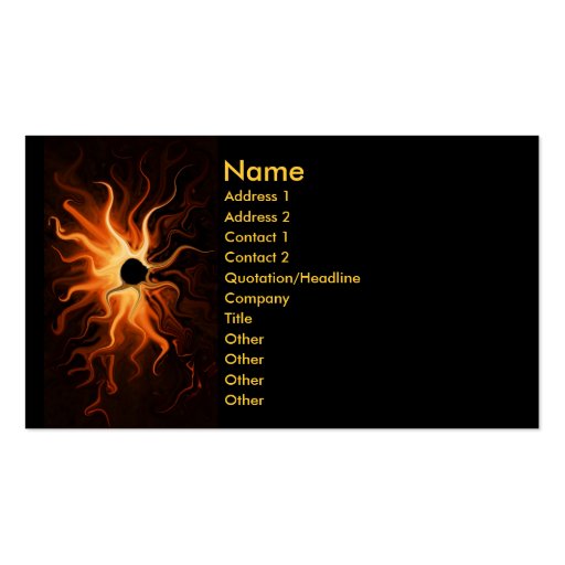 Ring of Fire business card (front side)