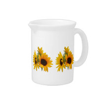 Ring of Sunflowers Drink Pitcher