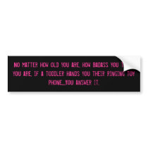 Ring Ring Ring Bumper Sticker
