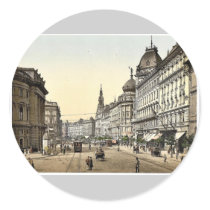 Ring Street, Budapest, Hungary, Austro-Hungary rar Stickers