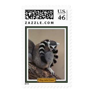 Ring Tailed Lemur Postage Stamp stamp