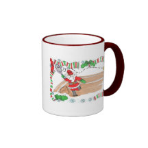 Ringer Mug -Santa On Court