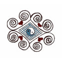 Ringer tee with ying yang design t-shirts