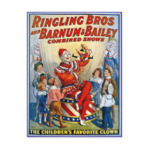 Ringling Brothers & Barnum & Bailey Vintage Clown Post Cards