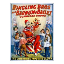 Ringling Brothers & Barnum & Bailey Vintage Clown posters
