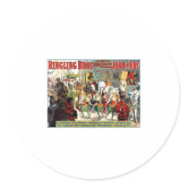 Ringling Brothers Circus Joan of Arc Spectacular Round Stickers