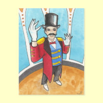 Ringmaster Circus & Side Show postcard art prints postcards