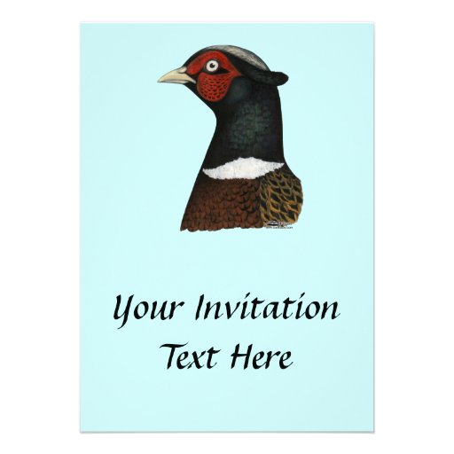 Ringneck Pheasant Head Invite