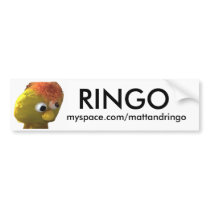 ringozaz2, RINGO, myspace.com/mattandringo bumper stickers by MattandRingo ringozaz2, RINGO, myspace.com/mattandringo bumper stickers