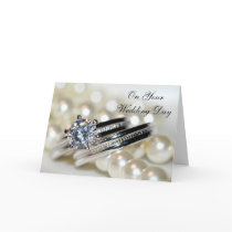 Rings and Pearls Blended Family Second Wedding cards