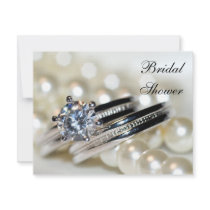 Rings and Pearls Bridal Shower Invitation by loraseverson Rings and Pearls Bridal Shower Invitation
