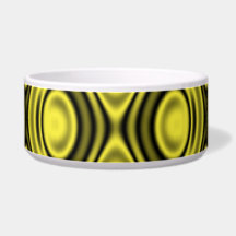 Rings and Ripples Yellow Dog Food Bowls