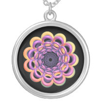 Rings Around the Ring Necklace on Black