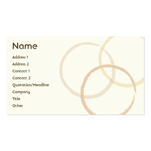 Rings - Business Business Cards (front side)