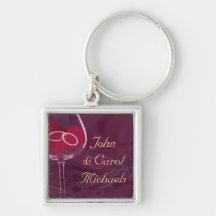 Rings In Wedding Glass Set Key Chains