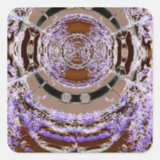 Rings of Purple Willows Abstract Art Sticker