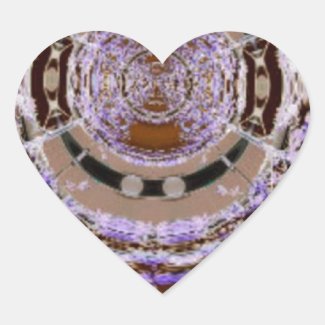 Rings of Purple Willows Abstract Art Sticker