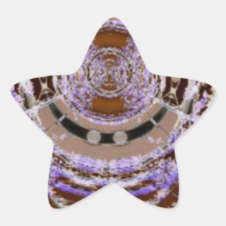 Rings of Purple Willows Abstract Art Sticker