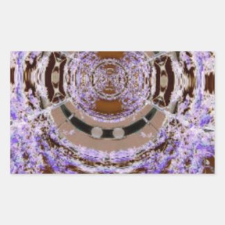 Rings of Purple Willows Abstract Art Stickers
