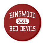 Ringwood - Red Devils - High - Ringwood Oklahoma Fridge Magnet
