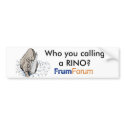 rino, 36470578_400x400, Who you calling a RINO? bumper stickers