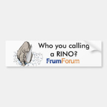rino, 36470578_400x400, Who you calling a RINO? Bumper Sticker