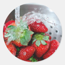 Rinsing Strawberry With Water Sticker