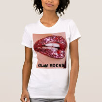 RINSTONES LIPS, GLAM ROCKS! t-shirts