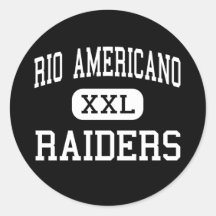 Rio Americano - Raiders - High - Sacramento Round Sticker