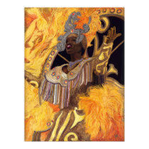 Rio Carnival Yellow Lady posters