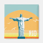 Rio - Corcovado - Jesus Christ the Redeemer Refrigerator Magnets