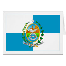 Rio de Janeiro, Brazil Flag Greeting Card