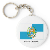 Rio de Janeiro, Brazil Flag Keychain
