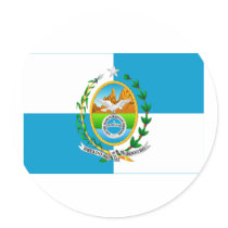 Rio de Janeiro, Brazil Flag stickers
