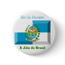 Rio de Janeiro Flag Gem buttons by Vexillophile Rio de Janeiro Flag Gem buttons