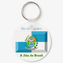 Rio de Janeiro Flag Gem keychains